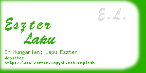 eszter lapu business card